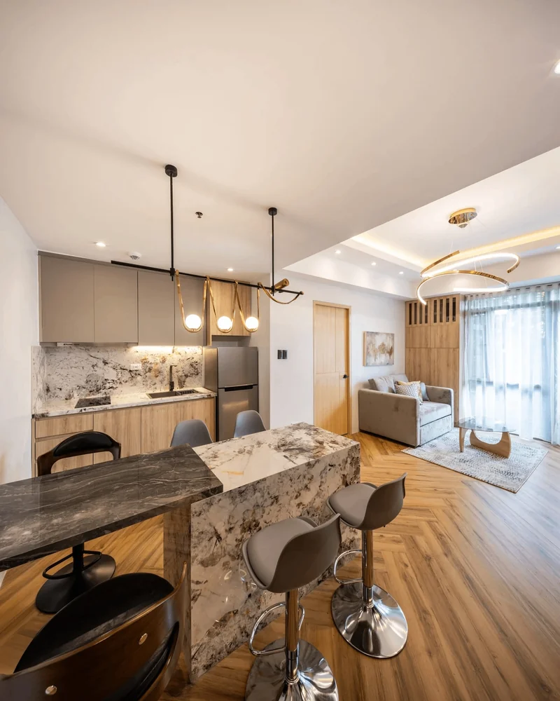 Modern condominium interior living space