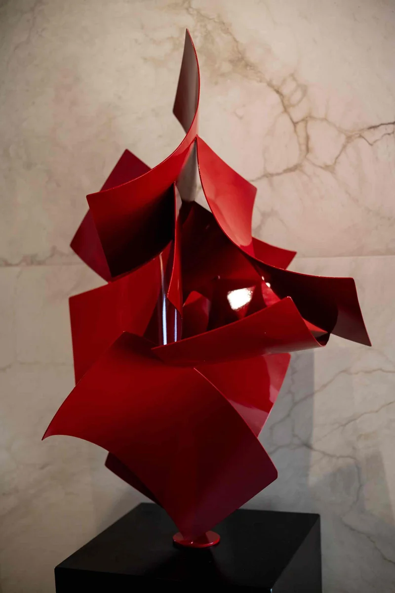 Abstract metal sculpture detail